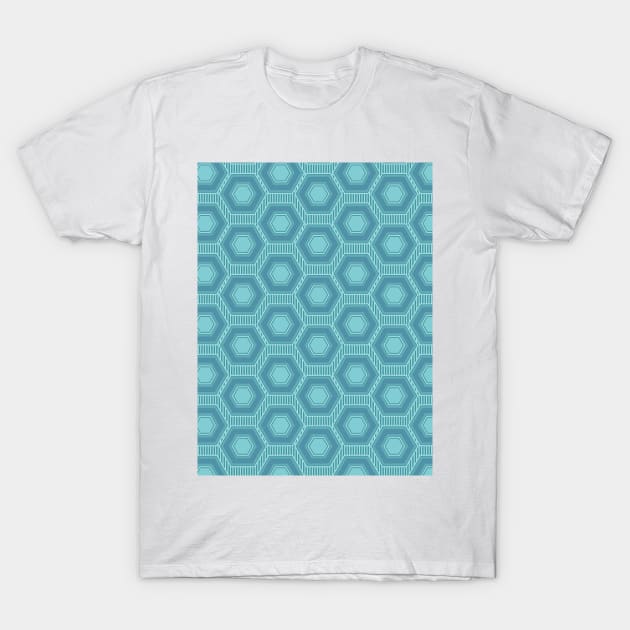 Simple Hexagon Pattern T-Shirt by zarya_kiqo